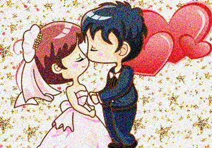 Gif animé amour mariage